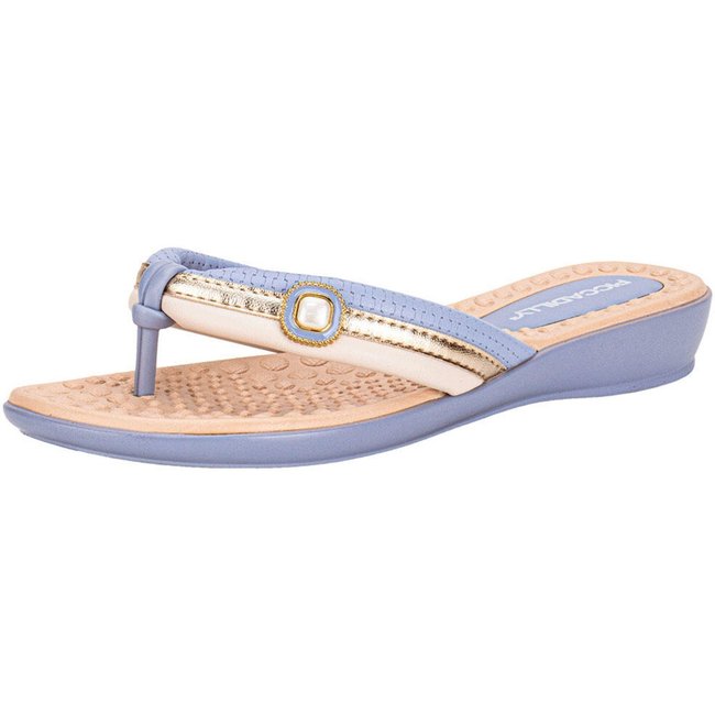 Tamanco Feminino Flat Piccadilly 500374 0080374 Azul