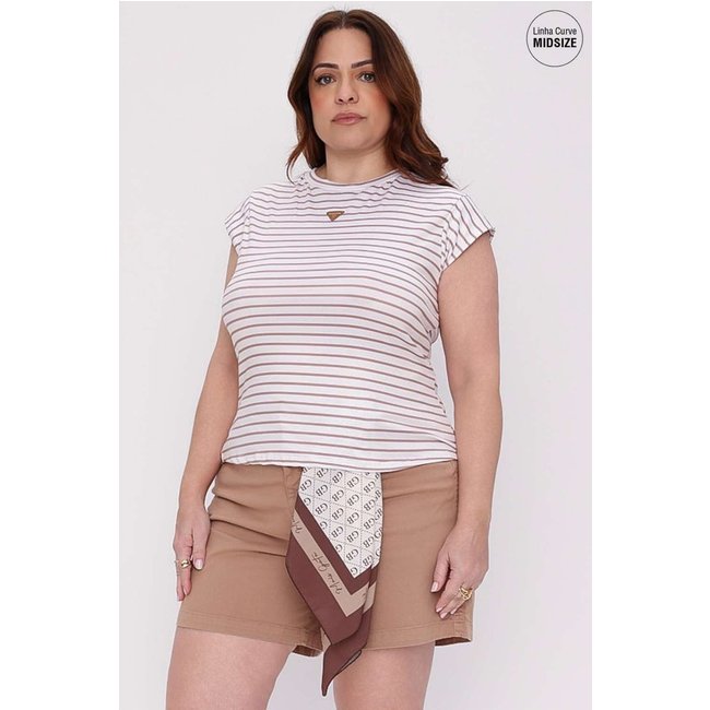 T SHIRT LISTRA MAIS GATA MOCHA MOUSSE Gatabakana