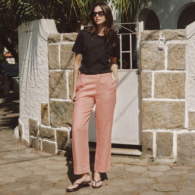 Calça Feminina de Linho Rosa Mara Caboo