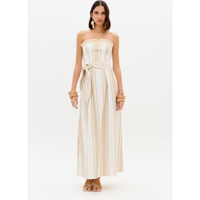 Vestido Longo Sem Alças Com Faixa Lança Perfume