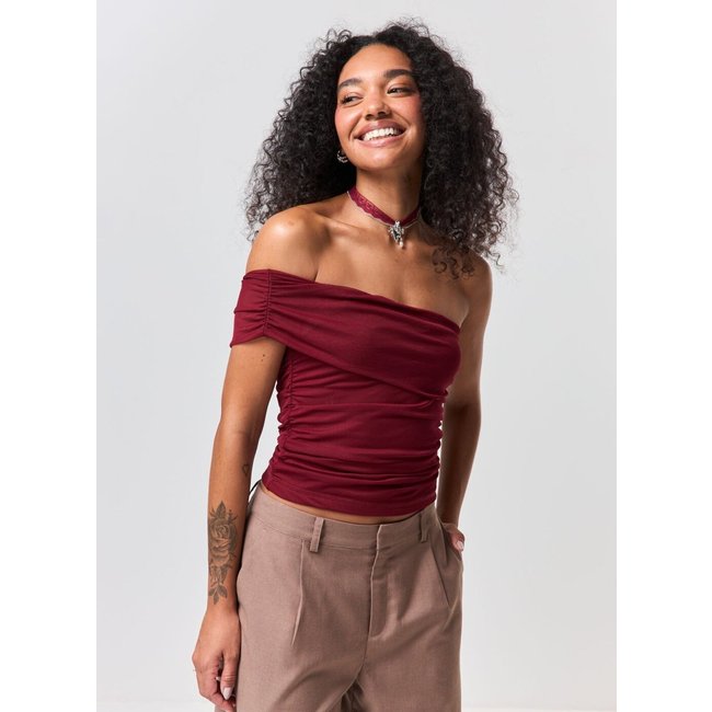 Blusa Tule Ombro Único