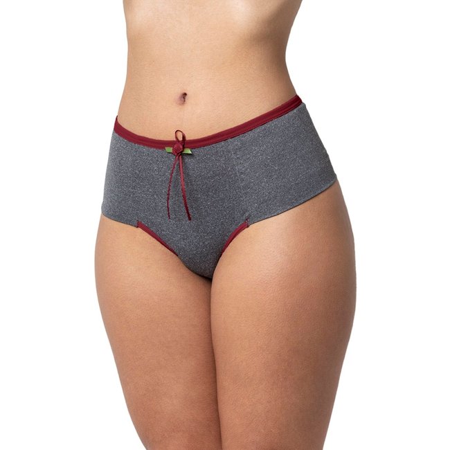 Calcinha Gabi Lingerie de Algodão Mescla Calça Modelagem Cintura Alta perfeita para o seu corpo Rubro