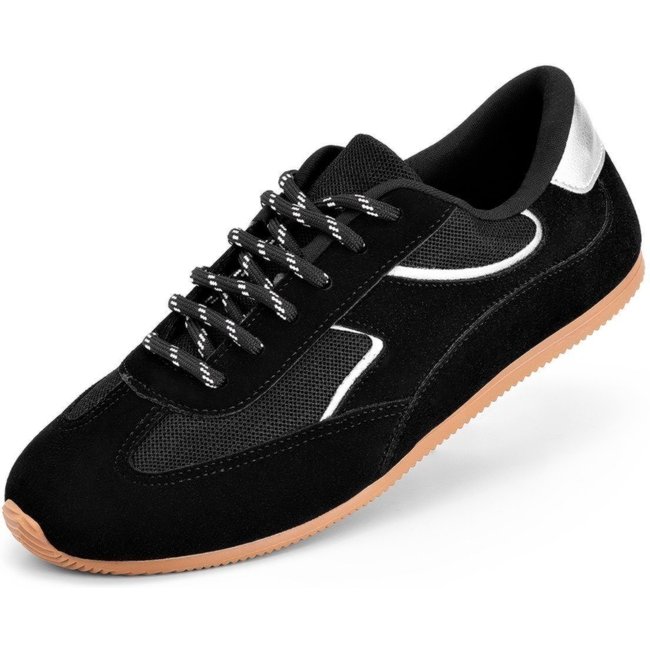 Tênis Feminino Lumiss Confortável Retrô Metalizado Blogueira Preto