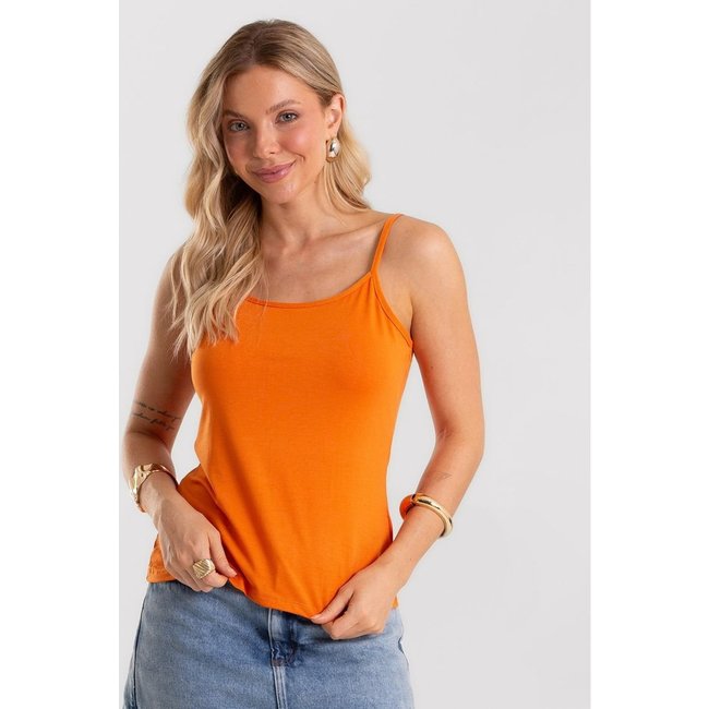 Blusa de Alça Feminina Viscotorcion Básica Rovitex Marrom