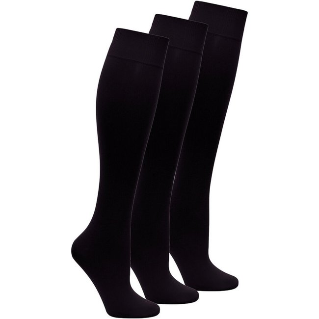 Kit com 3 Meias 3/4 Fio 40 Opaca Loba 5550-001 Preto