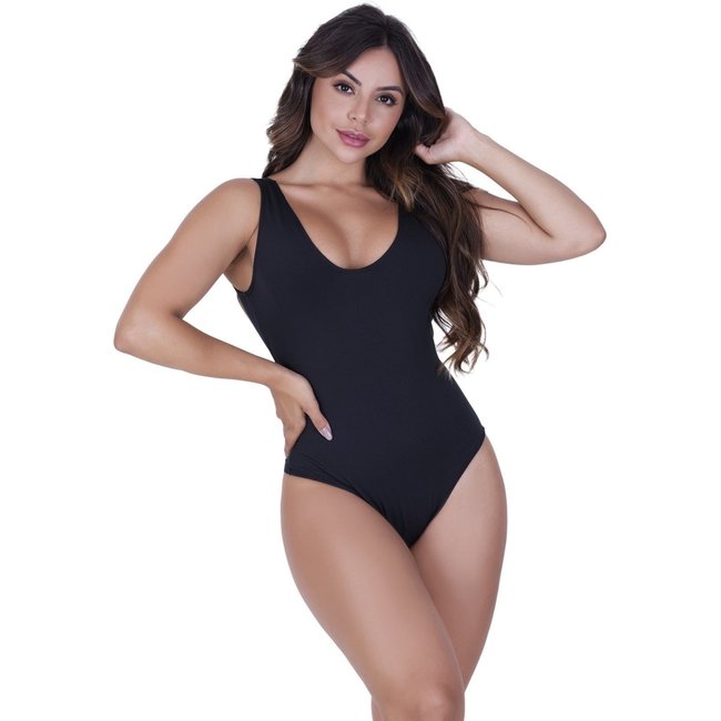 Body Maiô Preto sem Bojo Toda Casual
