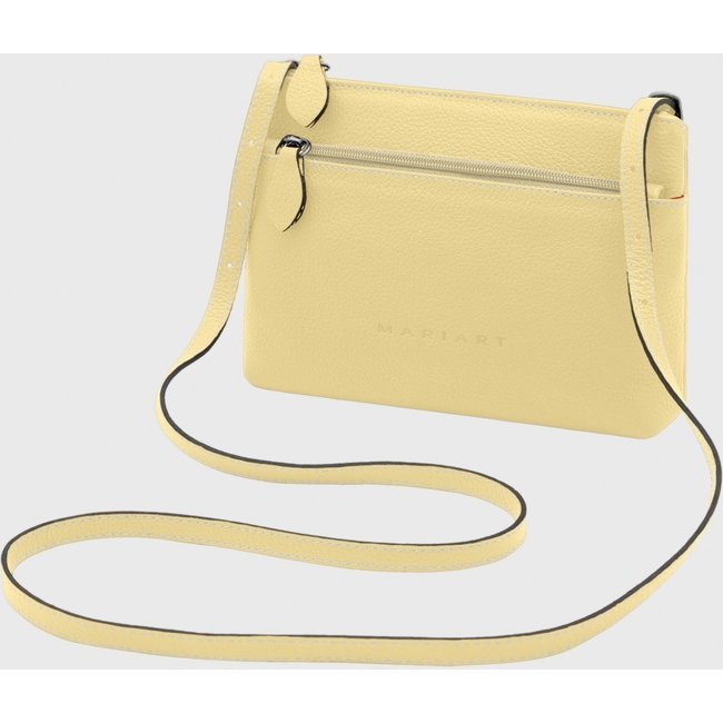 Bolsa Transversal de Couro Mariart Ágata Manteiga