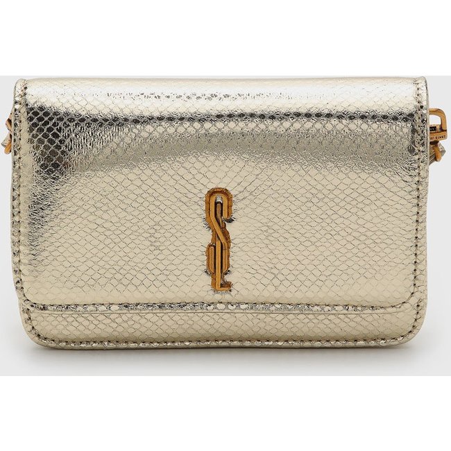 Bolsa Feminina Santa Lolla Pequena Metalizada Dourada
