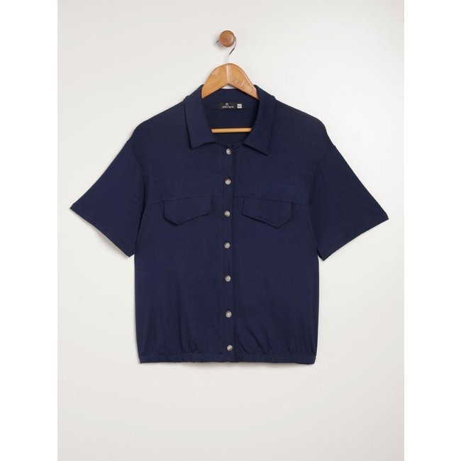 Camisa Manga Curta Autentique Plus Feminina AZUL