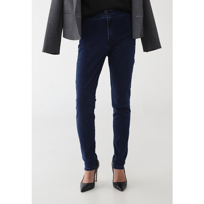 Calça Jeans Feminina Lez a Lez Skinny Cintura Alta Azul Escura