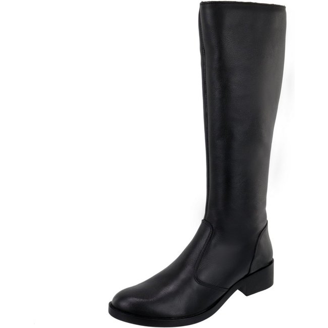 Bota Montaria em Couro Feminina Cano Longo Preto Lançamento Kuento Shoes