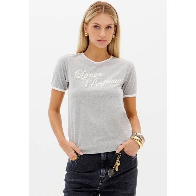 Camiseta Feminina Lança Perfume Logo Cinza