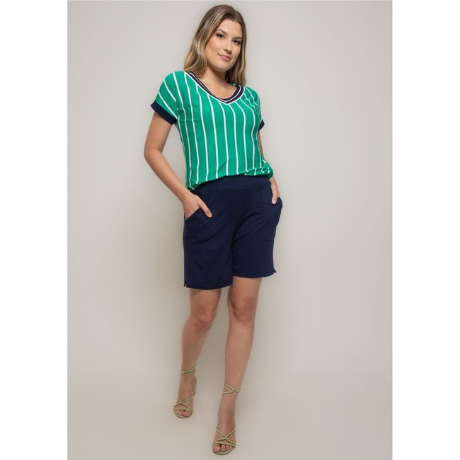 Shorts Pau a Pique Viscolycra Azul Marinho MARINHO - M Pau a Pique