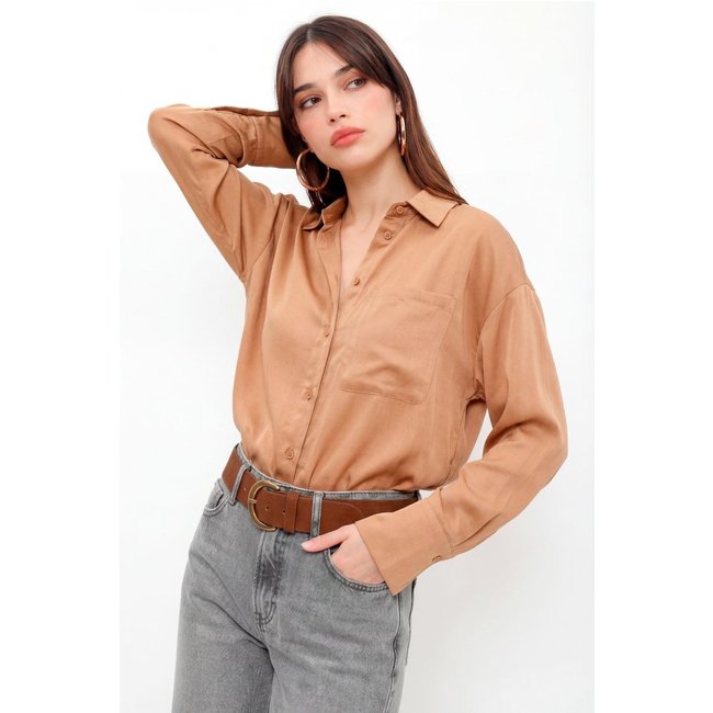 Camisa Manga Longa Deslocada Feminina Inblanche