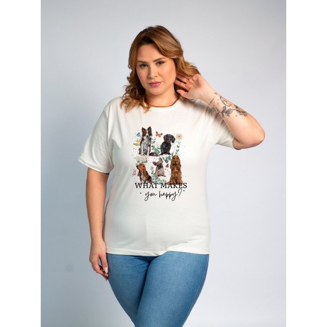 Blusa Feminina Cianitas Off Estampa Dog What Makes