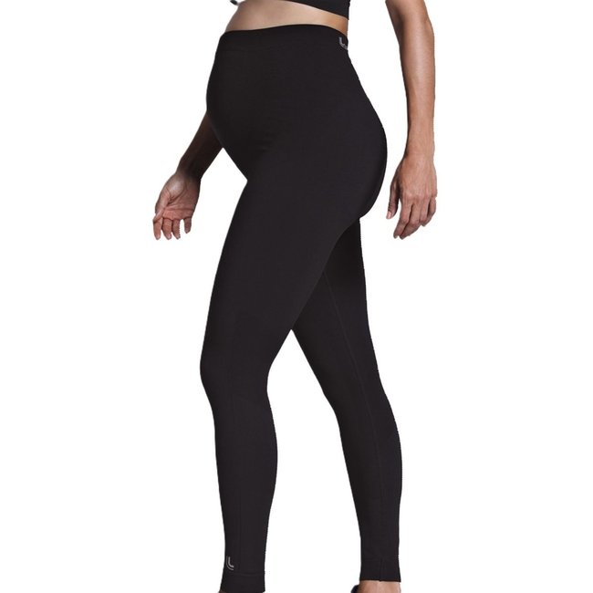 Calça Legging Lsport Mom Lupo Gestante Preta Preto