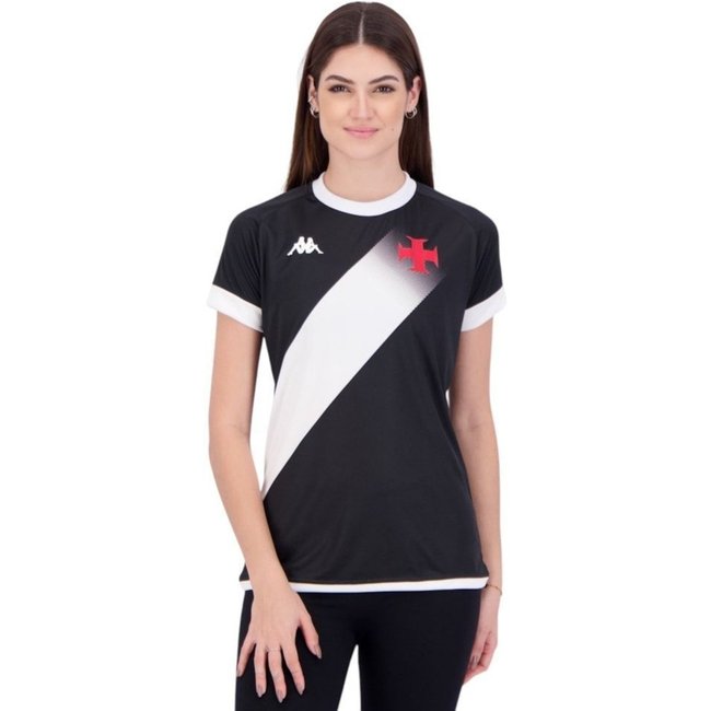 Camisa Kappa Vasco Supporter Graphik Feminina - Preto - kappa