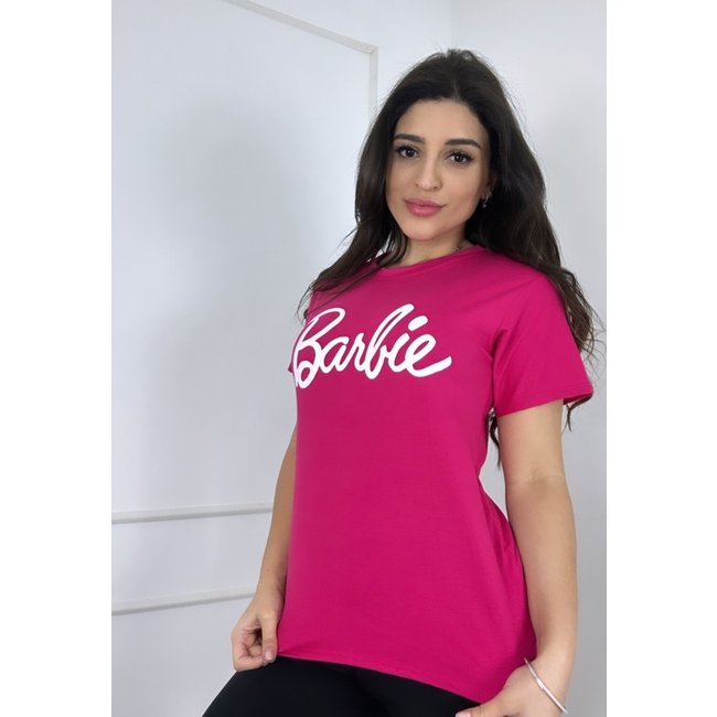 Camiseta T-shirt Barbie Algodão Pink