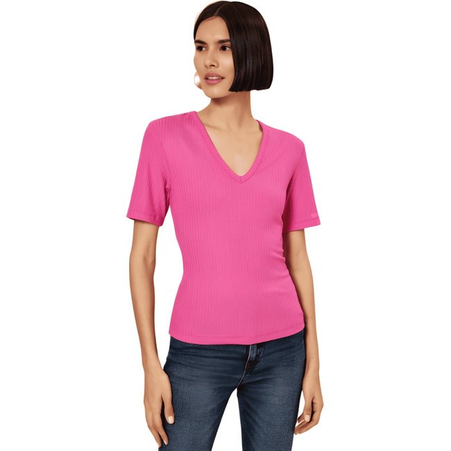 Blusa Feminina Gola V Canelada Lez A Lez