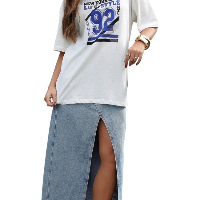 Blusa Feminina Oversized Cianitas Off Estampa Life Style 92