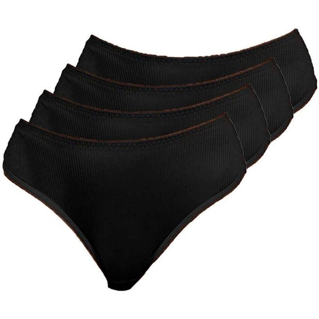 Kit com 4 Calcinhas Alta Abrupt Demillus 56096 Preto