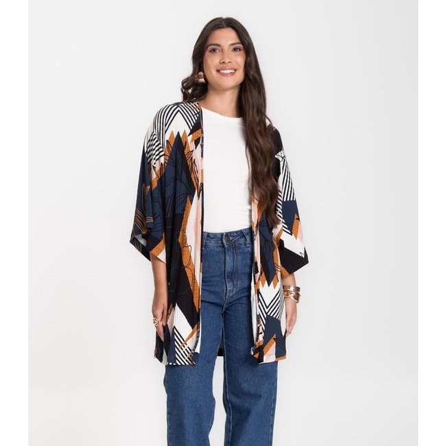 Kimono Feminino Infinita Cor Azul