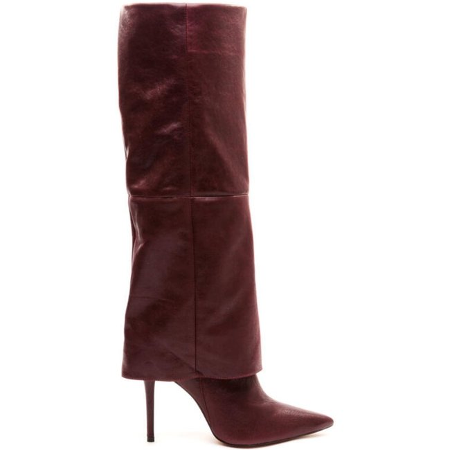 Bota Couro Bordô Cano Longo Cecconello 2624001-1
