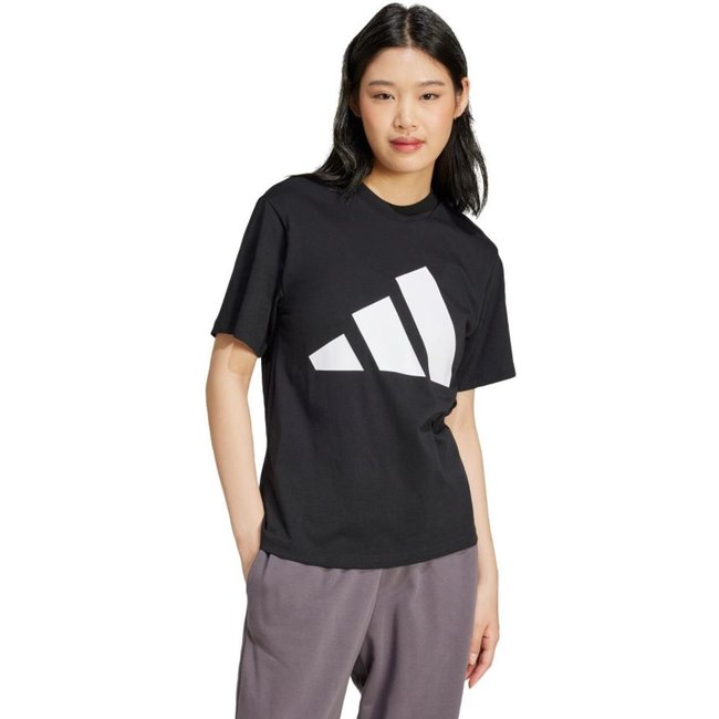 Camiseta Essentials de Algodão com Logotipo Grande adidas Sportswear Preto