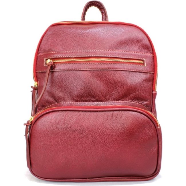 Mochila SN Couros Malta Vermelho