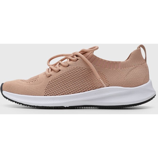 Tênis Feminino Arezzo Knit Cadarço Rosa