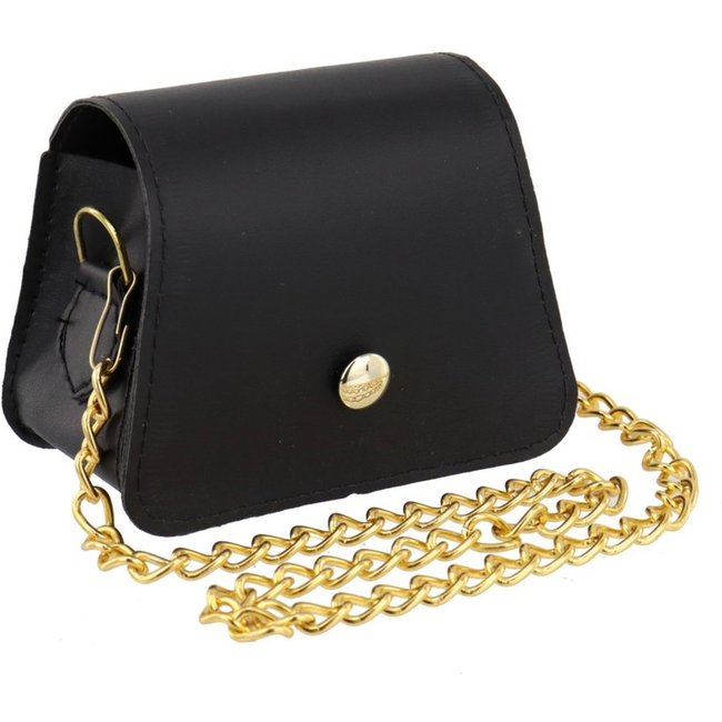 Bolsa Feminina Bolsinha Crossbody de Alça Corrente Preta