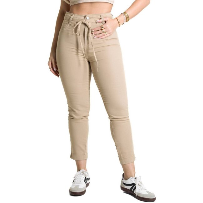 Calça Sarja Sawary Cropped - 281686 - Amarelo - Sawary