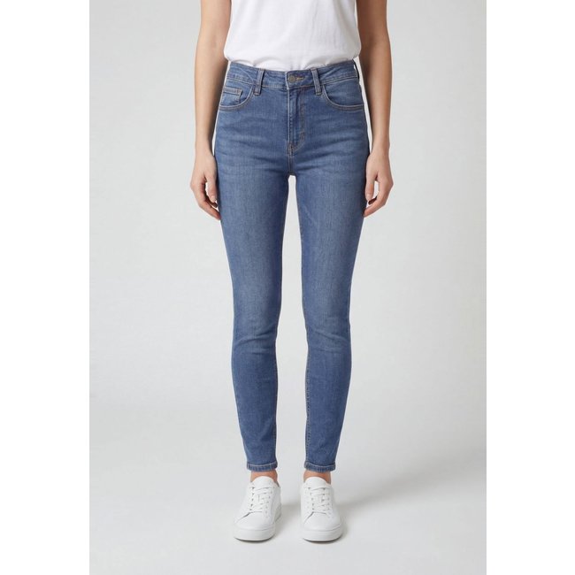 Calça Jeans Feminina Lança Perfume Vesta Skinny Ankle Super High Azul Claro