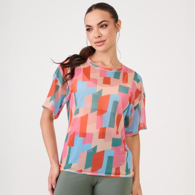 Blusão de Tule Estampa Blossom Com Fita de Silicone Donna Carioca
