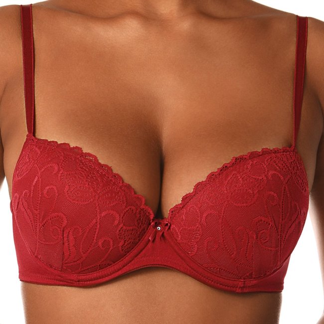 Sutiã Com Renda DeMillus 67249 Vermelho