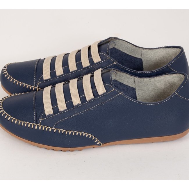 Tênis Mocatênis Feminino diRavena em Couro - Cod101 - Azul Marinho