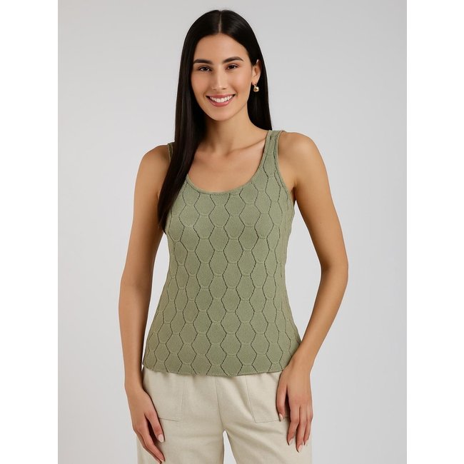Blusa Malha Texturizada Autentique Feminina VERDE CLARO