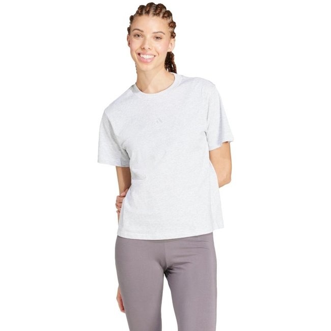 Camiseta Essentials de algodão com logotipo pequeno. adidas Sportswear Cinza