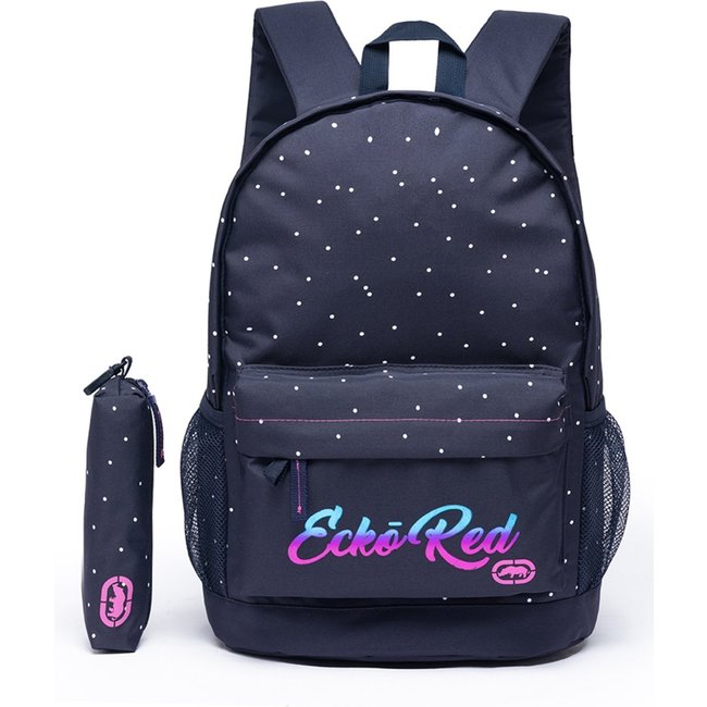 Mochila Escolar Feminina Ecko Estojo Casual Faculdade Trabalho