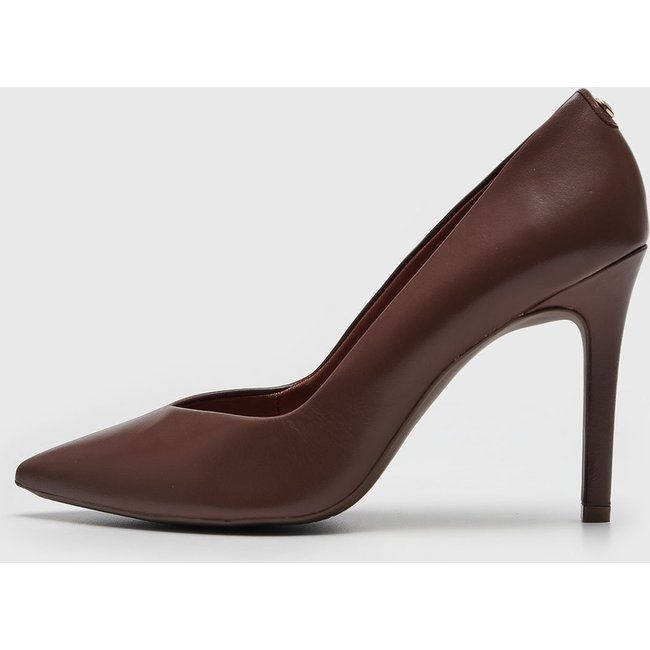 Scarpin Feminino Loucos e Santos Bico Fino Salto Fino Marrom