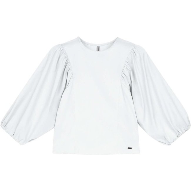 Blusa Feminina Manga 3/4 Bufante Marialícia Branco