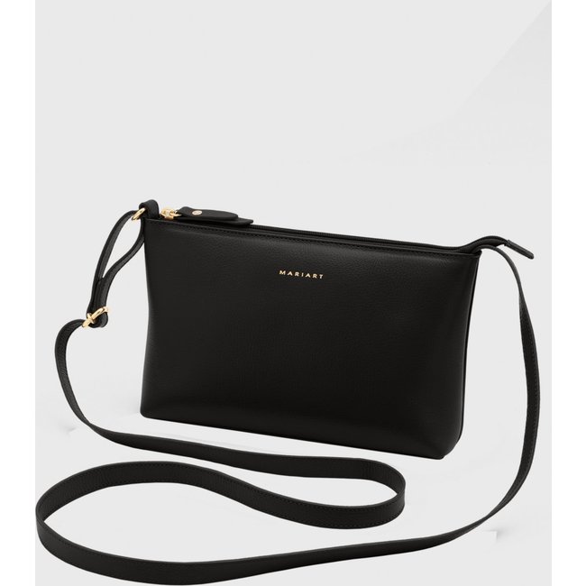 Bolsa Transversal Couro Mariart Salsa Preta