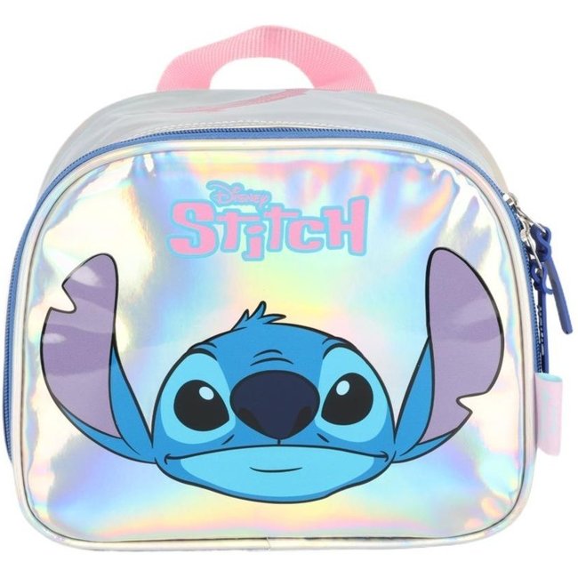 Infantil - Lancheira Pequena Costas Stitch Metalizada Disney Prata