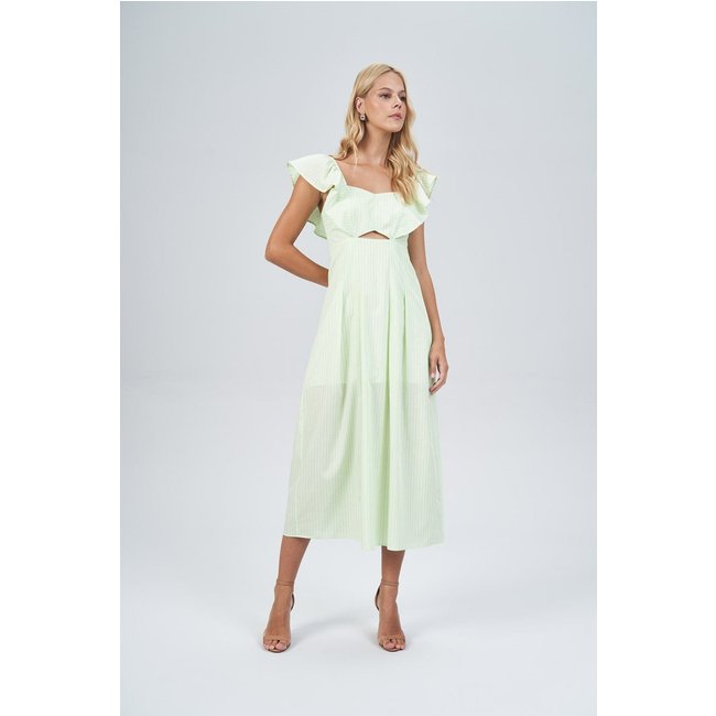 Vestido Alça Com Babados Feminino Acostamento
