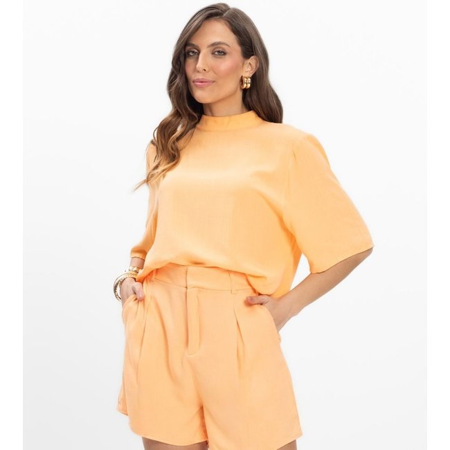 Blusa Viscose Slub Feminina Endless Laranja