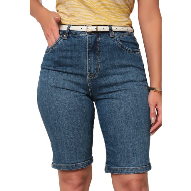 Bermuda Ciclista Jeans Dellamarca Light Blue