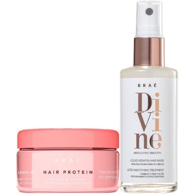 Kit Braé Hair Protein e Divine Máscara de Queratina (2 produtos)