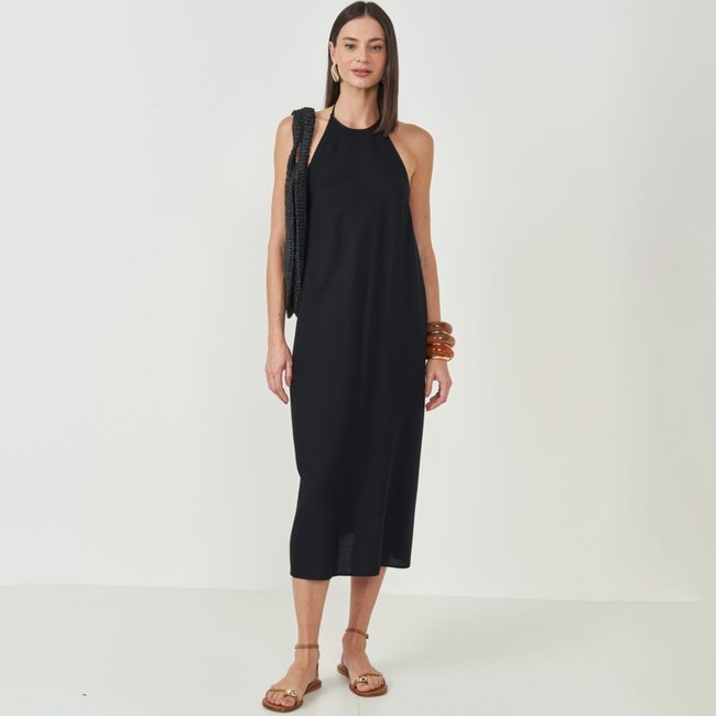 Vestido Mid Colcci Sem Manga Ve26 Preto Feminino