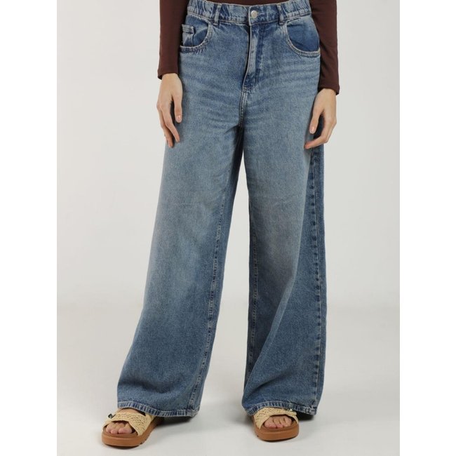 Calça Jeans Super Wide Relaxed Autentique Feminina AZUL