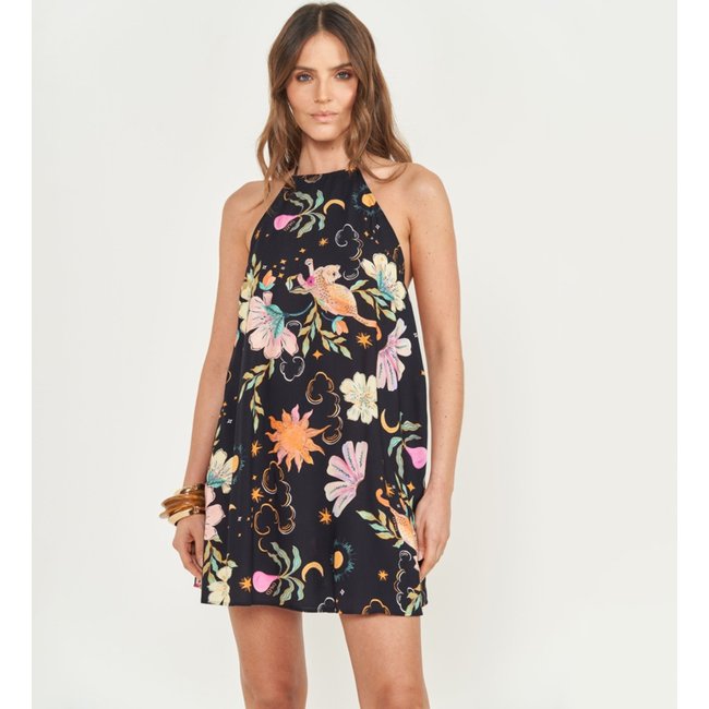 Vestido Curto Colcci Flowers Ve26 Preto Feminino